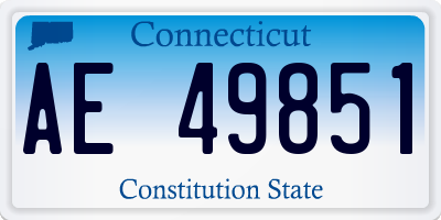CT license plate AE49851