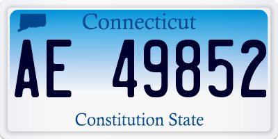 CT license plate AE49852