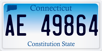 CT license plate AE49864