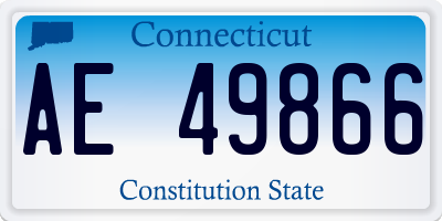 CT license plate AE49866