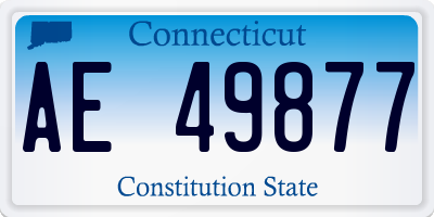CT license plate AE49877