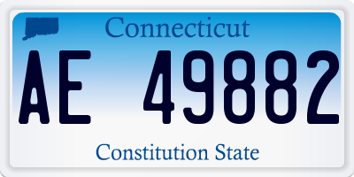 CT license plate AE49882