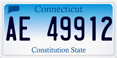 CT license plate AE49912