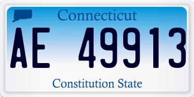 CT license plate AE49913