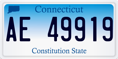 CT license plate AE49919