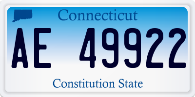CT license plate AE49922