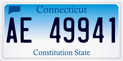 CT license plate AE49941