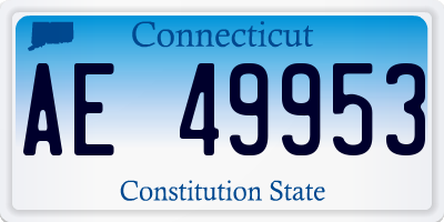 CT license plate AE49953