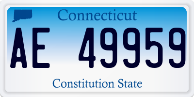 CT license plate AE49959