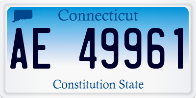 CT license plate AE49961