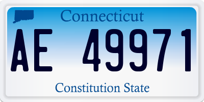 CT license plate AE49971