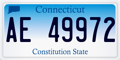 CT license plate AE49972