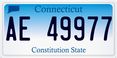 CT license plate AE49977