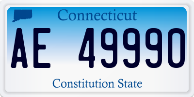CT license plate AE49990