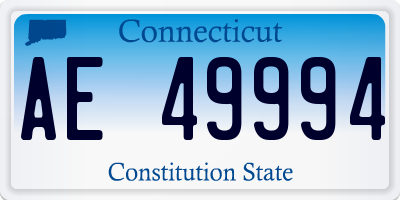 CT license plate AE49994
