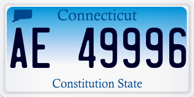 CT license plate AE49996