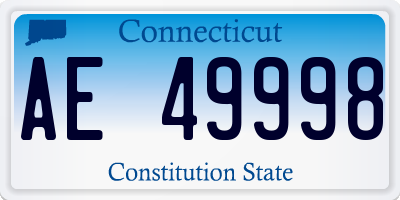 CT license plate AE49998