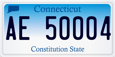 CT license plate AE50004