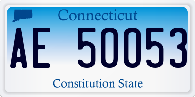 CT license plate AE50053