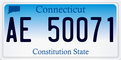 CT license plate AE50071