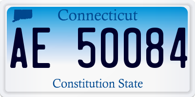 CT license plate AE50084