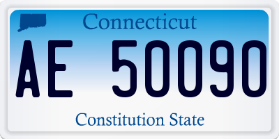 CT license plate AE50090