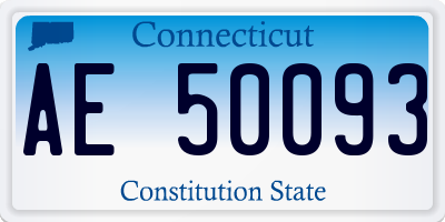 CT license plate AE50093