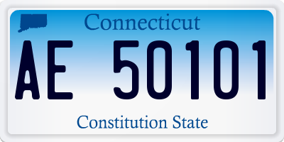CT license plate AE50101