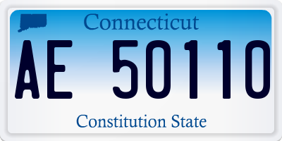 CT license plate AE50110