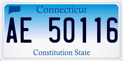 CT license plate AE50116