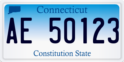 CT license plate AE50123