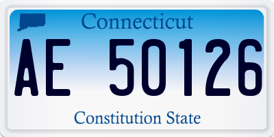 CT license plate AE50126