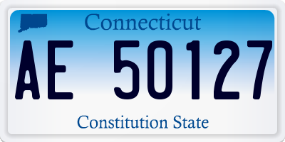 CT license plate AE50127