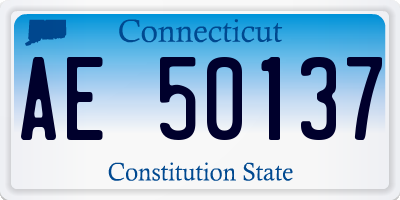 CT license plate AE50137
