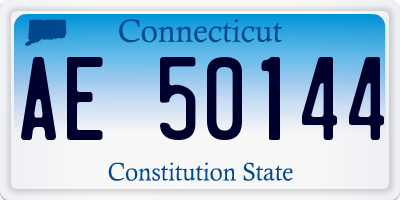 CT license plate AE50144