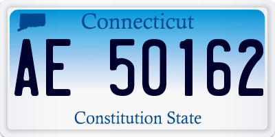 CT license plate AE50162