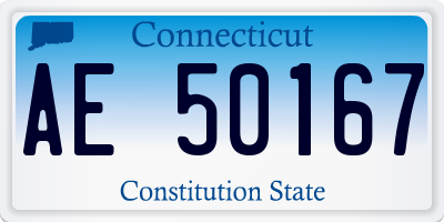 CT license plate AE50167