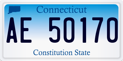 CT license plate AE50170