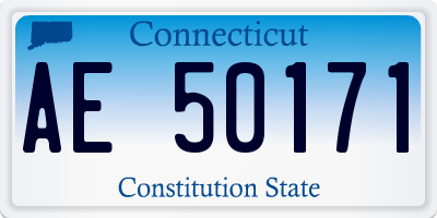 CT license plate AE50171