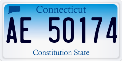 CT license plate AE50174