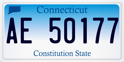 CT license plate AE50177
