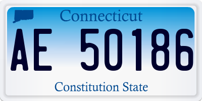 CT license plate AE50186