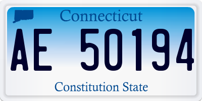 CT license plate AE50194