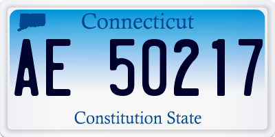 CT license plate AE50217