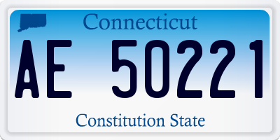 CT license plate AE50221