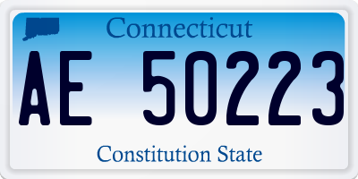 CT license plate AE50223
