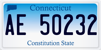 CT license plate AE50232