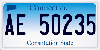 CT license plate AE50235