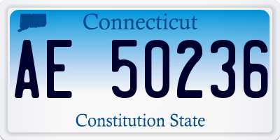 CT license plate AE50236
