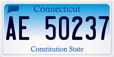 CT license plate AE50237